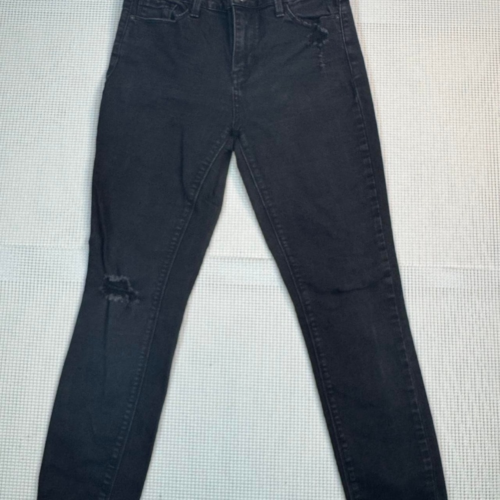 True Craft Womens Black Distressed Skinny Jeans High Waisted Size 9 Streetwear